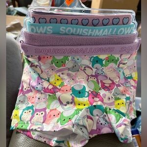 Squishmallows Kids' Colorful Underwear. Set of 4. Size 6